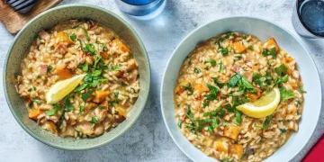 Bacon & Butternut Squash Risotto with Chilli and Cheese