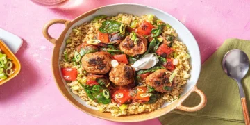 Chermoula Sausage Meatball Stew with Bulgur Wheat Recipe