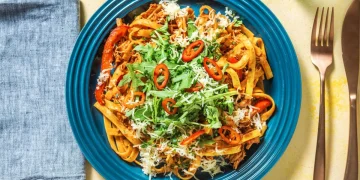 Peri Peri Chicken Pasta with Fresh Tagliatelle, Cheddar and Parsley Recipe