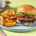 Beef Burger and Truffle Wedges with Cheese Crisp, Onion Marmalade and Mayo Recipe