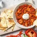 Cajun Style Prawn & Charred Pepper Stew with Homemade Baked Tortilla Chips Recipe