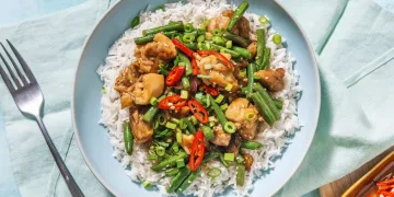 Teriyaki Sesame Chicken with Green Beans and Basmati Rice Recipe