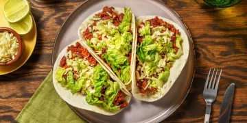 Tex-Mex Beef Tacos with Baby Gem & Cheddar Cheese Recipe